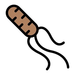 Helicobacter pylori vector illustration, filled style icon