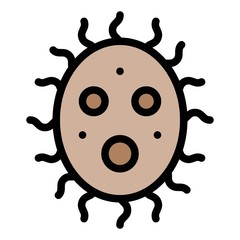 Virus or Bacteria vector illustration, filled style icon