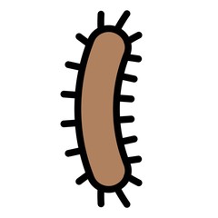 Virus or Bacteria vector illustration, filled style icon