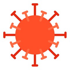 Virus or Bacteria vector illustration, flat style icon