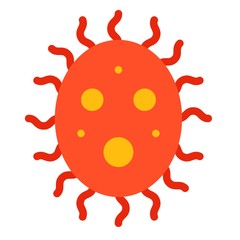 Virus or Bacteria vector illustration, flat style icon