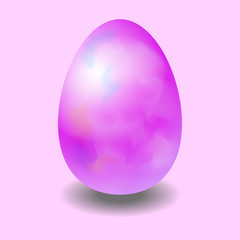 Easter egg with color overflows. Vector illustration.