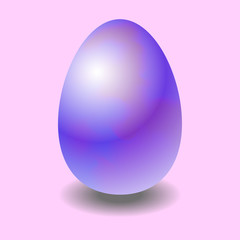 Easter egg with color overflows. Vector illustration.