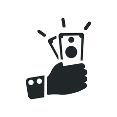 Hand cash icon