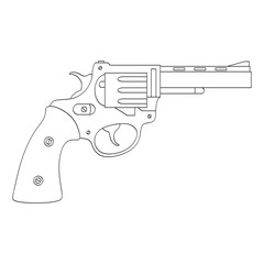 Vector monochrome icon with Revolver