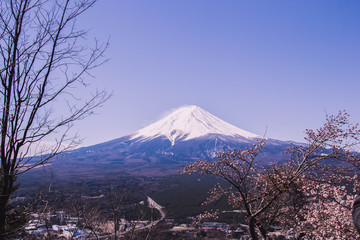 mt fuji in winter