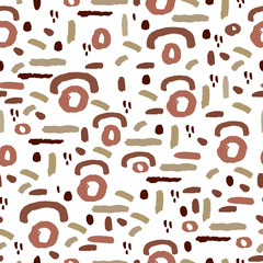 Abstract Different ornaments. Flat design. Hand drawn colored vector set. Modern trendy illustration  seamless pattern