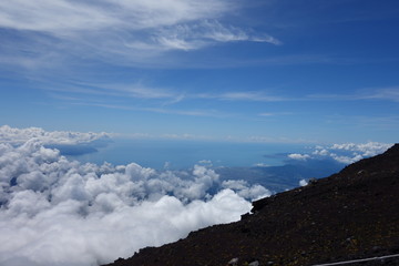 Fuji mountain trail from the entrance of Gotemba, Japan (6th station)