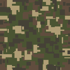 Digital camouflage pattern. Design element for poster, clothes decoration, card, banner.