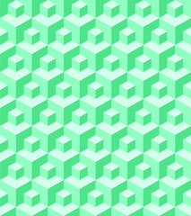 Green pattern cube background