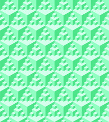 Green pattern cube background
