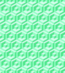 Green pattern cube background