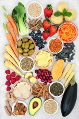 Healthy food and herbs used in chinese herbal medicine to treat irritable bowel syndrome. Health foods high in antioxidants, protein, dietary fiber, vitamins, minerals, smart carbs & anthocyanins. Fla