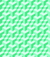 Green pattern cube background