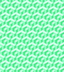 Green pattern cube background