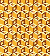 Gold pattern cube background