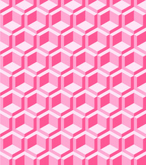 Obraz premium Pink pattern cube background