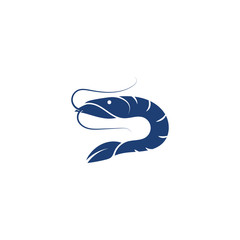 Shrimp vector icon illustration design template