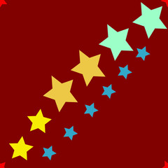 Obraz premium seamless pattern with multicolored stars for fabric and Wallpaper