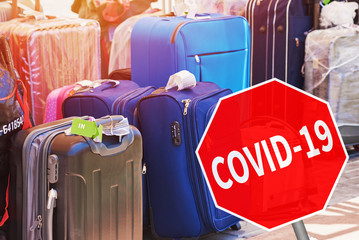 many different suitcases in a hotel waiting loading