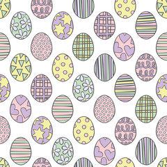 Easter eggs. Seamless vector pattern (background).