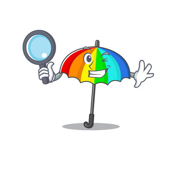 rainbow umbrella in Smart Detective picture character design