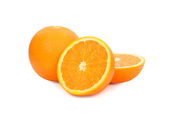 Orange fruits isolated on white background