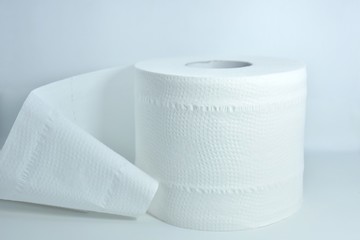 roll of toilet paper isolated on white