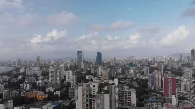 Skyline Mumbai City, Cloudy 4k