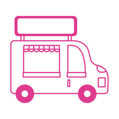 shopping car van isolated icon