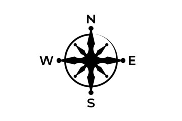 simple compass vector design icon