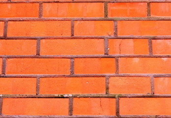 Background of an old red brick wall.