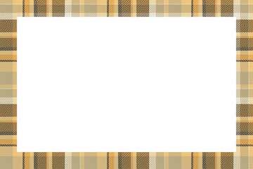 Vintage frame vector. Scottish border pattern retro style. Tartan plaid ornament.