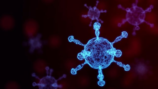 Background motion of virus evolution spread pandemic epidemic global europe italy China Coronavirus cure with drug detection scientific medical tech technology innovation laboratory diagnosis research