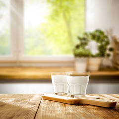 table background of free space and window background 