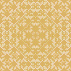 Gold Background Vector | Geometric Pattern | Seamless Wallpaper For Interior Design