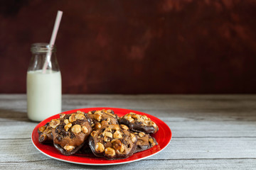 hazelnut and chocolate chip cookies