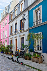 Colored street in paris