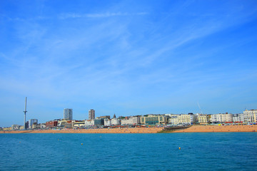 Fototapeta na wymiar Brighton town on a sunny summer day
