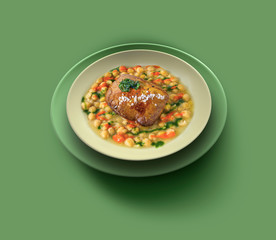garbanzos con foie