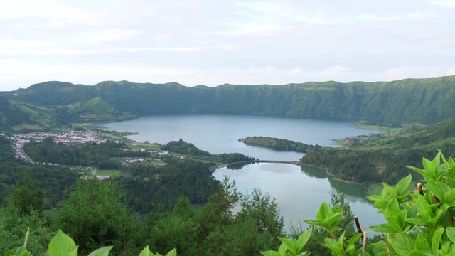 seven cities lake inactive volcano azores sao miguel portugal 