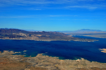 Obraz premium Lake Mead on the border of Arizona and Nevada USA North America