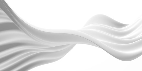 White abstract liquid wavy background