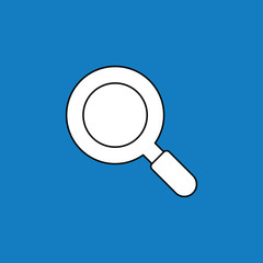 Vector illustration of magnifying glass or magnifier.