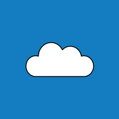 Vector illustration of cloud symbol.