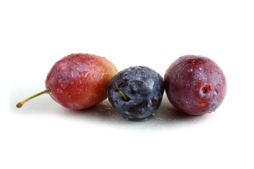 Red and blue plums