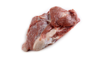 Pork isolated on white. Chop meat