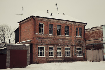 Abandoned building in the city