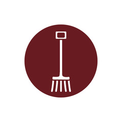 rake farm tool block style icon