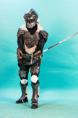 Naklejka premium Medieval knight, cosplay